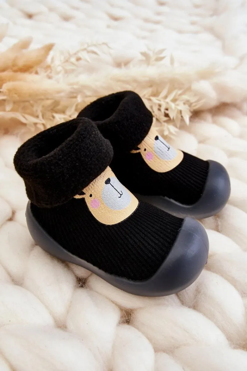 Chłopięce|Dziewczęce>BEFADO Dziecięce Papcie Niechodki 002P023 Czarne