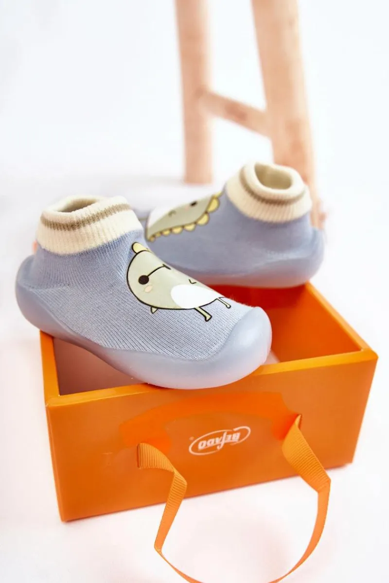 Discount BEFADO Dziecięce Papcie Niechodki 002P025 Niebieskie