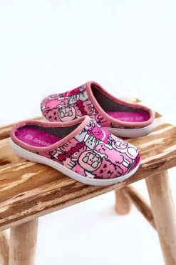 Outlet INBLU Dziecięce Papcie Wsuwane B9000046 Różowe