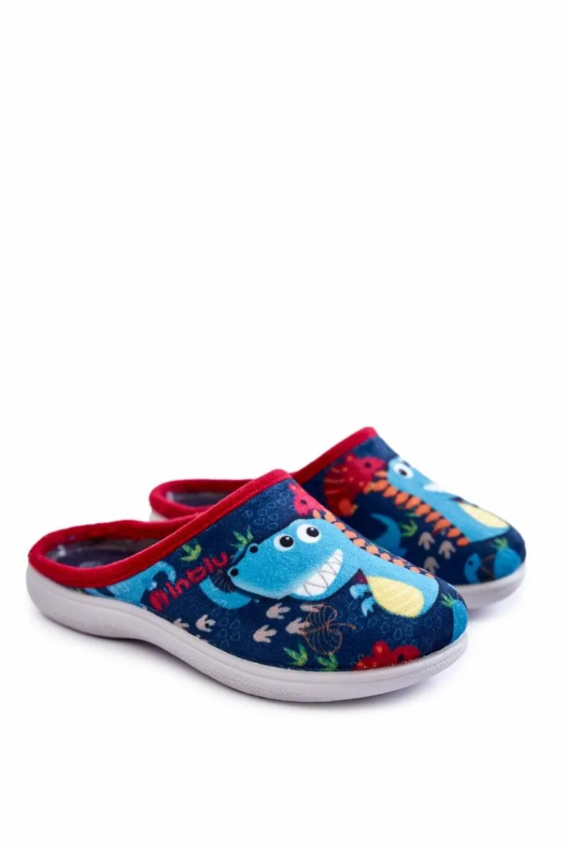 Chłopięce>INBLU Dziecięce Papcie Wsuwane B9000049 Granatowe