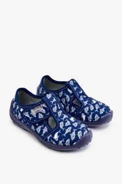 Chłopięce>BEFADO Dziecięce Półbuty Papcie Rekiny 010X032 Granatowe