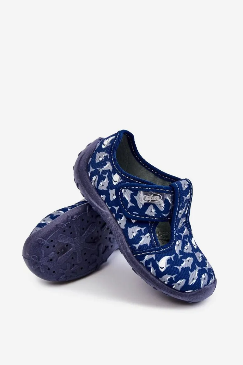 Chłopięce>BEFADO Dziecięce Półbuty Papcie Rekiny 010X032 Granatowe