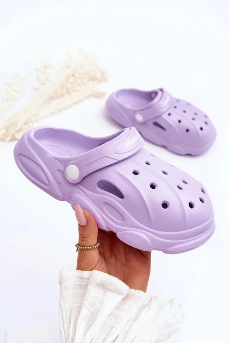 Outlet Dziecięce Piankowe Klapki Fioletowe Cloudy Dzieci Chłopięce|Dziewczęce