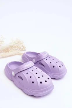 Outlet Dziecięce Piankowe Klapki Fioletowe Cloudy Dzieci Chłopięce|Dziewczęce
