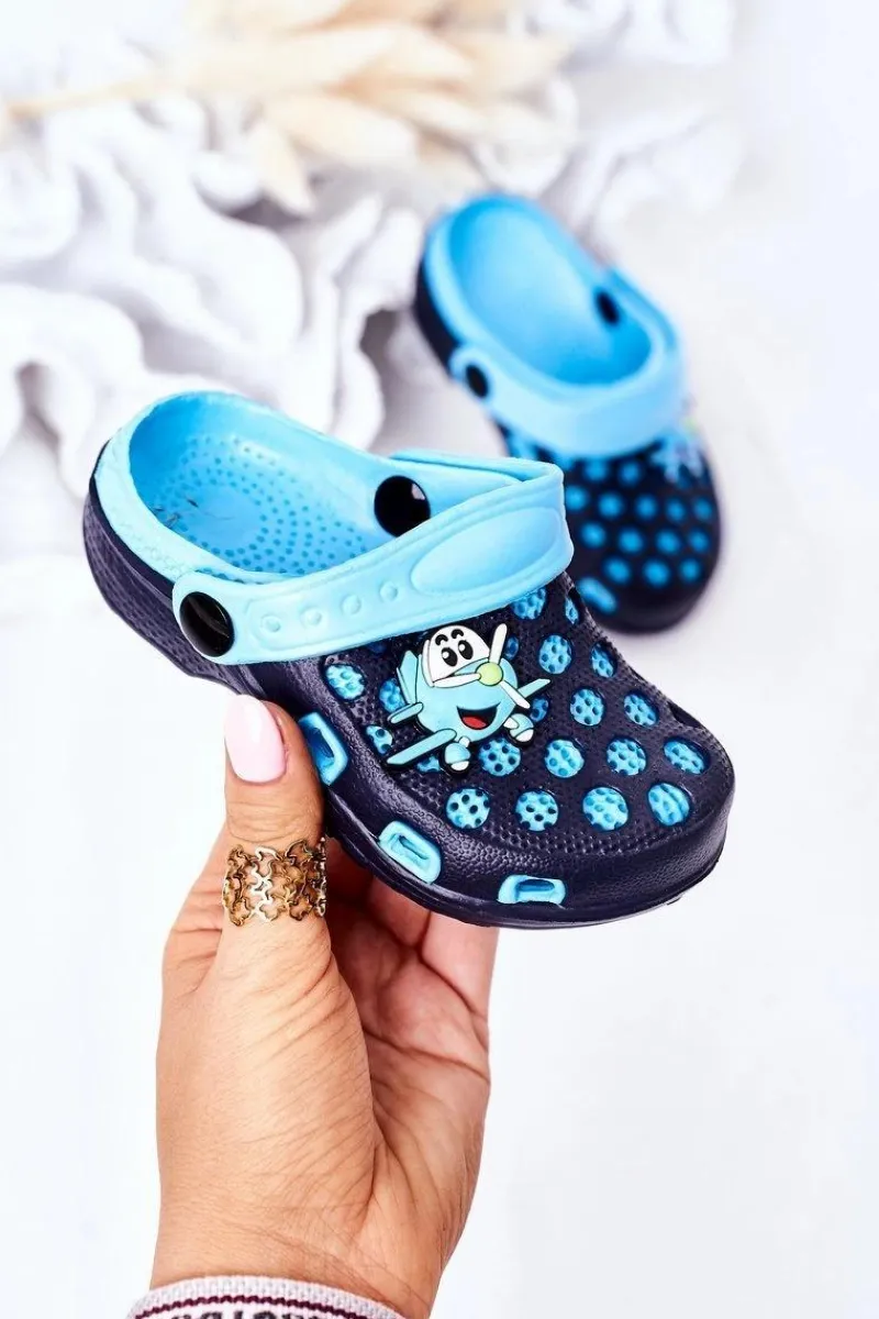 Hot Boto Dziecięce Piankowe Klapki Kroksy Granatowe Jupiter