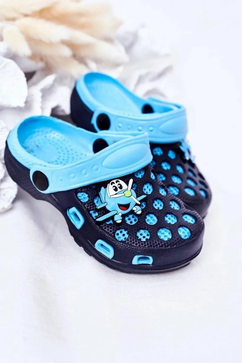 Hot Boto Dziecięce Piankowe Klapki Kroksy Granatowe Jupiter