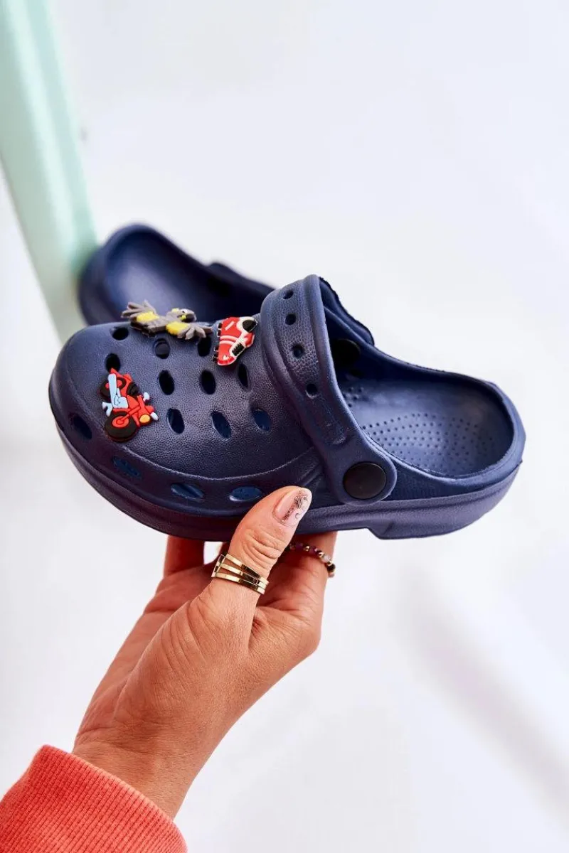 Chłopięce>Boto Dziecięce Piankowe Klapki Kroksy Granatowe Sailor