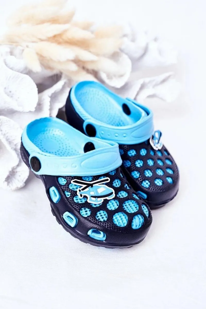 Hot Dziecięce Piankowe Klapki Kroksy Granatowe Jupiter Dzieci Chłopięce