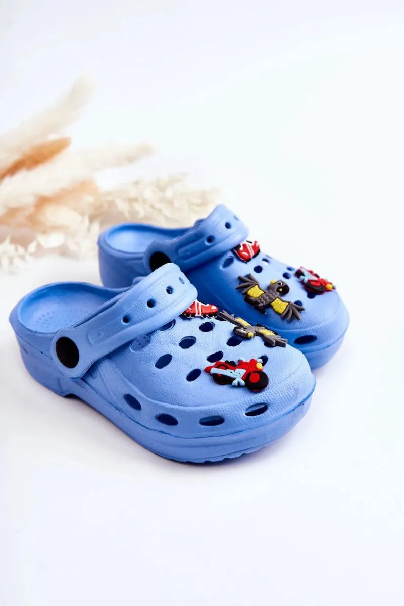 Sale Boto Dziecięce Piankowe Klapki Kroksy Niebieskie Sailor