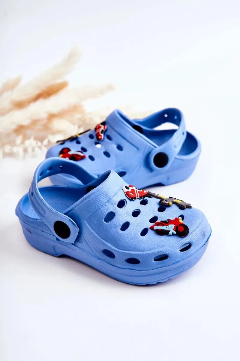 Sale Boto Dziecięce Piankowe Klapki Kroksy Niebieskie Sailor