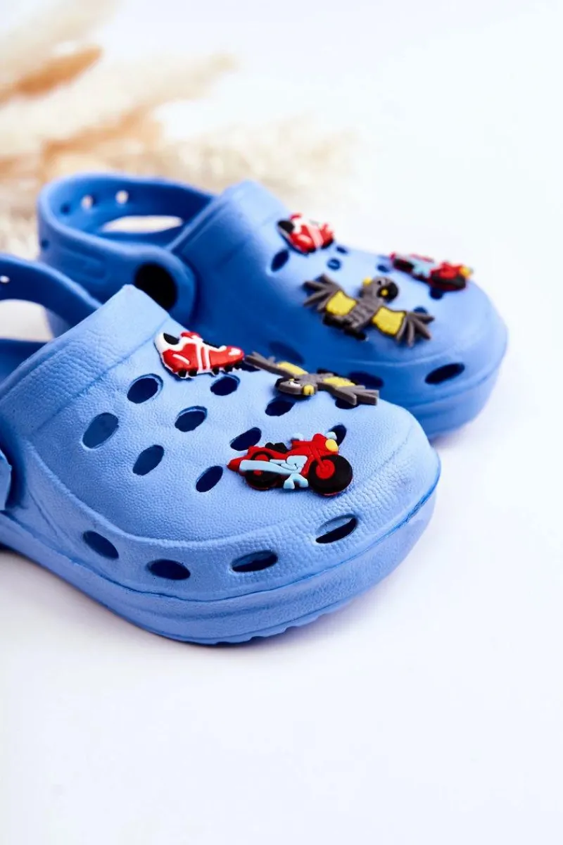 Sale Boto Dziecięce Piankowe Klapki Kroksy Niebieskie Sailor