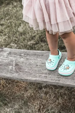 Hot Boto Dziecięce Piankowe Klapki Kroksy Zielono-Różowe Lazy Day