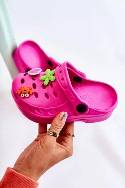 Dziewczęce>Boto Dziecięce Piankowe Klapki Kroksy Fuksja Sailor