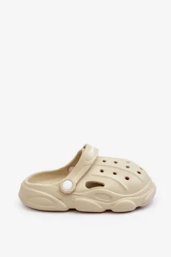New Dziecięce Piankowe Klapki Kroksy Beżowe Cloudy Dzieci Chłopięce|Dziewczęce