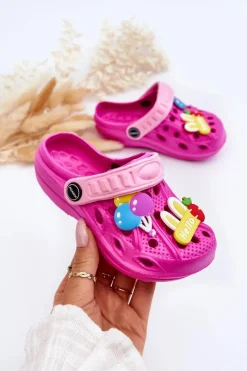Best Dziecięce Piankowe Lekkie Kroksy Klapki Fuksja Sweets Dzieci Chłopięce
