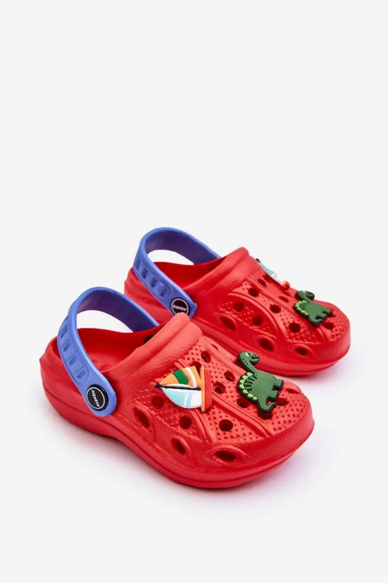 Chłopięce>Boto Dziecięce Piankowe Lekkie Kroksy Klapki Czerwone Sweets