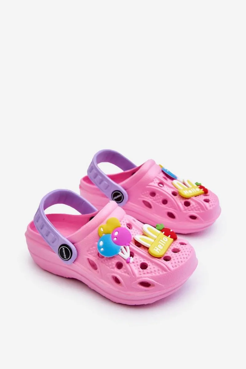 Chłopięce>Boto Dziecięce Piankowe Lekkie Kroksy Klapki Różowe Sweets