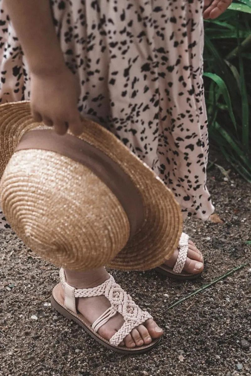 Dziewczęce>Boto Dziecięce Plecione Wsuwane Sandały Różowe Tracy Różowy