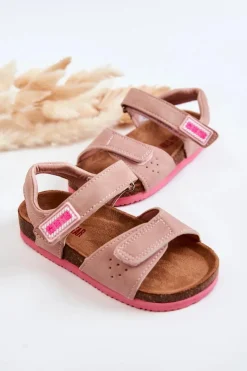 Outlet Dziecięce Sandałki Big Star JJ374121 Różowe Damskie Dziewczęce|Sandały Big Star