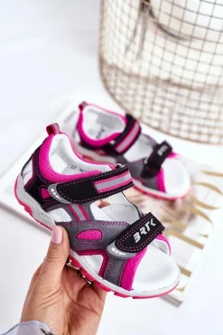 Discount Dziecięce Sandałki Dla Dziewcząt Profilaktyczne BARTEK T-16176-7/77G Dzieci Dziewczęce