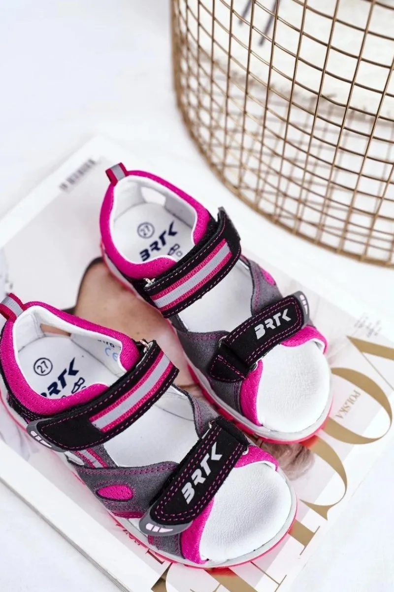 Discount Dziecięce Sandałki Dla Dziewcząt Profilaktyczne BARTEK T-16176-7/77G Dzieci Dziewczęce