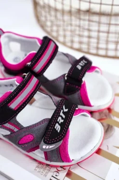 Discount Dziecięce Sandałki Dla Dziewcząt Profilaktyczne BARTEK T-16176-7/77G Dzieci Dziewczęce