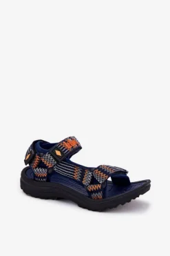 Sale Dziecięce Sandałki LCW-25-34-3571K Granatowe Dzieci Chłopięce