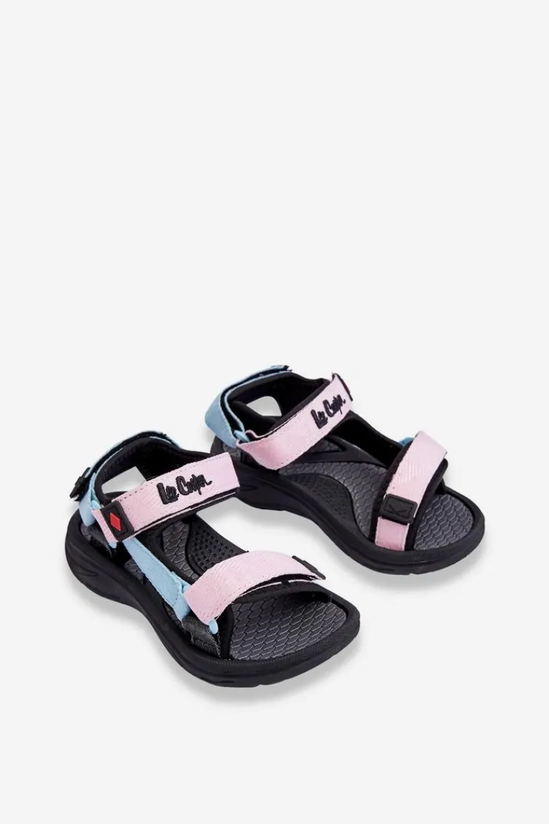 Sale Dziecięce Sandałki LCW-23-34-1687 Niebiesko-Różowe Dzieci Dziewczęce