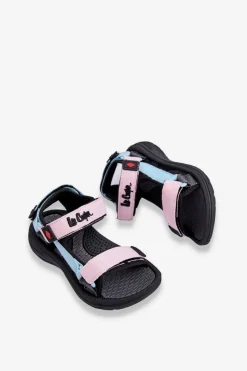 Sale Dziecięce Sandałki LCW-23-34-1687 Niebiesko-Różowe Dzieci Dziewczęce