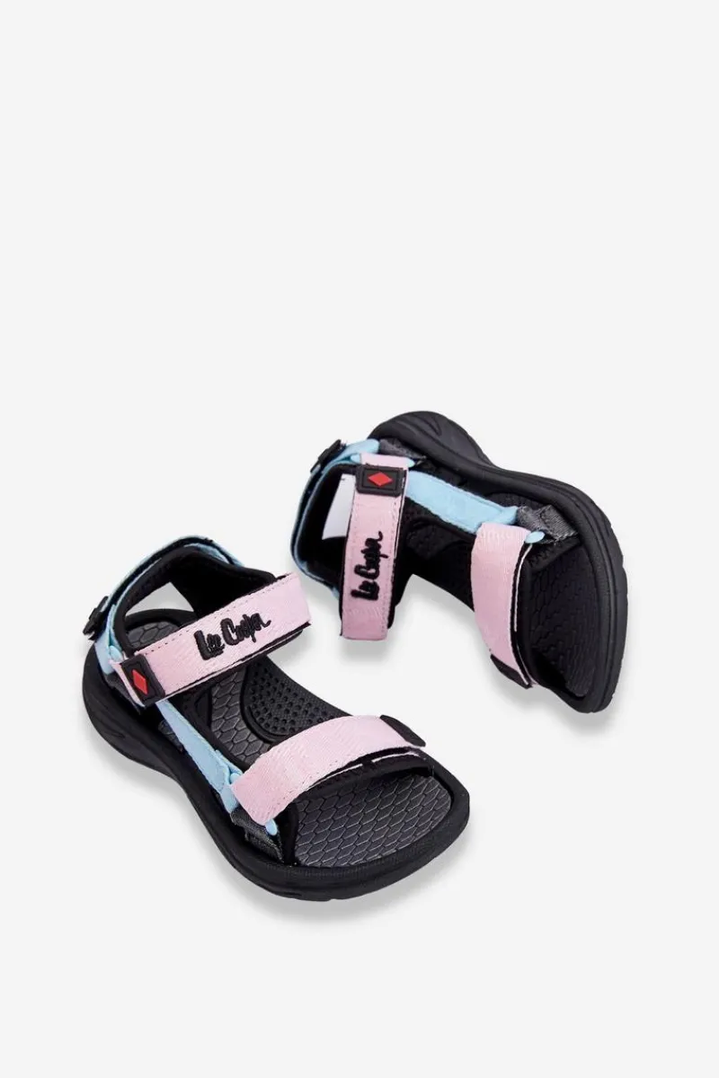 Sale Dziecięce Sandałki LCW-23-34-1687 Niebiesko-Różowe Dzieci Dziewczęce