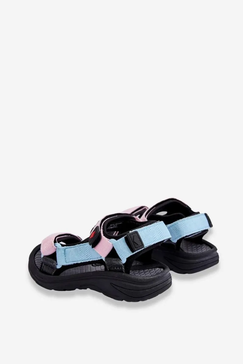 Sale Dziecięce Sandałki LCW-23-34-1687 Niebiesko-Różowe Dzieci Dziewczęce