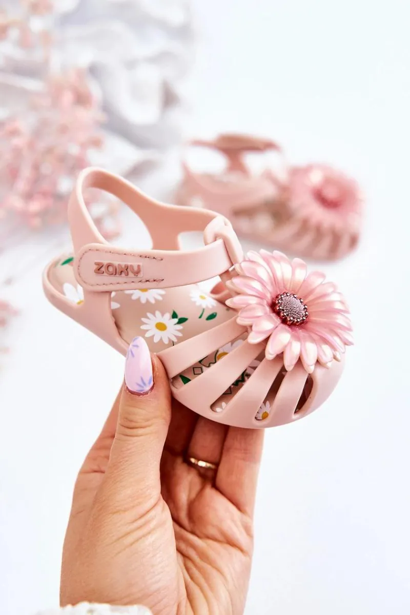 Clearance ZAXY Dziecięce Sandałki Na Rzep Pachnące JJ385032 Jasnoróżowe