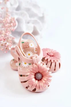 Clearance ZAXY Dziecięce Sandałki Na Rzep Pachnące JJ385032 Jasnoróżowe