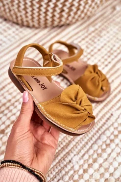 Dziewczęce>Boto Dziecięce Sandałki Na Rzep Żółte Goofy