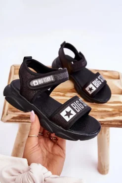 Dziewczęce>Big Star Shoes Dziecięce Sandałki Na Rzep Big Star LL374192 Czarne