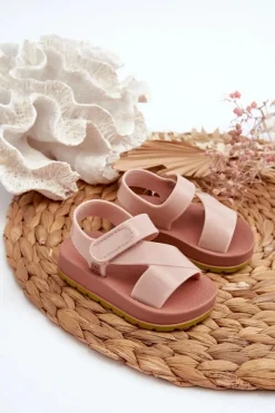 Chłopięce|Dziewczęce></noscript>ZAXY Dziecięce Sandałki Na Rzep Pachnące LL385002 Jasnoróżowe Różowy
