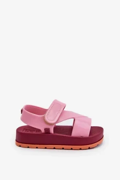 Hot ZAXY Dziecięce Sandałki Na Rzep Pachnące LL385001 Różowe Różowy