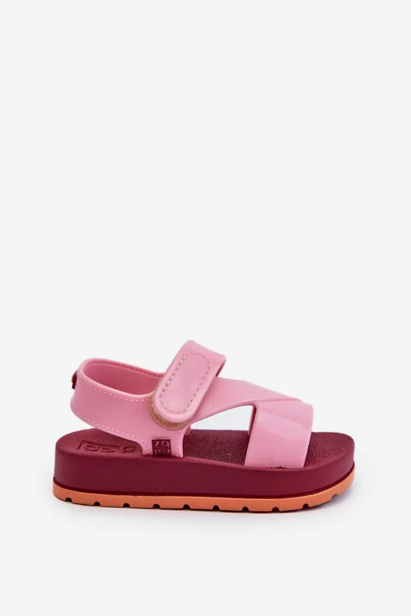 Hot ZAXY Dziecięce Sandałki Na Rzep Pachnące LL385001 Różowe Różowy
