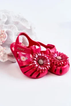 Chłopięce|Dziewczęce></noscript>ZAXY Dziecięce Sandałki Na Rzep Pachnące JJ385030 Ciemnoróżowe