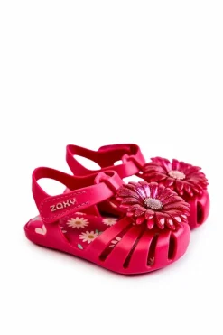 Chłopięce|Dziewczęce></noscript>ZAXY Dziecięce Sandałki Na Rzep Pachnące JJ385030 Ciemnoróżowe