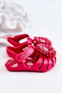 Chłopięce|Dziewczęce></noscript>ZAXY Dziecięce Sandałki Na Rzep Pachnące JJ385030 Ciemnoróżowe