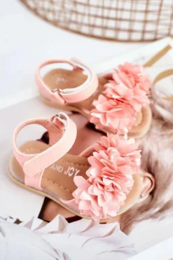 Online Boto Dziecięce Sandałki Na Rzep Świecące Różowe Milena