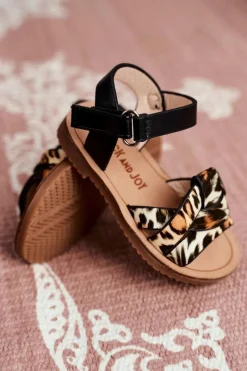 Best Boto Dziecięce Sandałki Na Rzepy Dla Dziewczynki Panterka Mimi