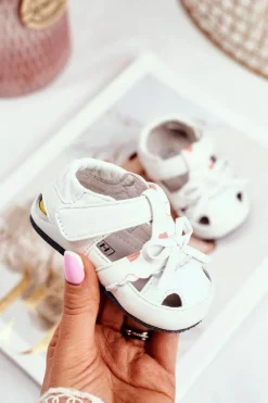 Sale Dziecięce Sandałki Na Rzepy Dla Dziewczynki Białe Maentra Dzieci Dziewczęce