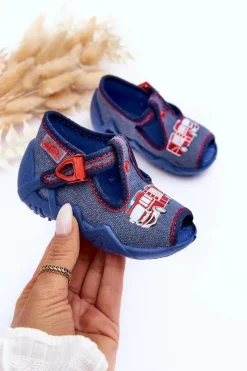 Best Dziecięce Sandałki Papcie Wóz Strażacki 217P118 e Dzieci Chłopięce|Back To School