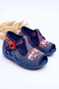 Best Dziecięce Sandałki Papcie Wóz Strażacki 217P118 e Dzieci Chłopięce|Back To School
