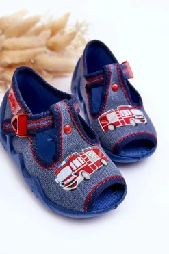 Best Dziecięce Sandałki Papcie Wóz Strażacki 217P118 e Dzieci Chłopięce|Back To School