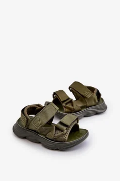 Best Boto Dziecięce Sandałki Zapinane Na Rzepy Zielone Orretta Zielony