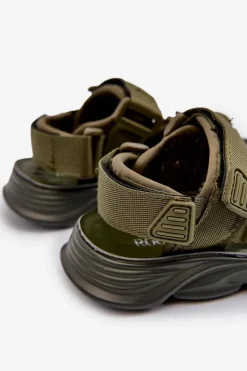 Best Boto Dziecięce Sandałki Zapinane Na Rzepy Zielone Orretta Zielony