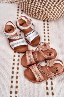 Discount Dziecięce Sandały Champagne Kremo Dzieci Dziewczęce